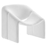 Noor Chenille Upholstered Accent Chair in Frost