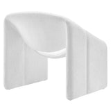 Noor Chenille Upholstered Accent Chair in Frost