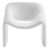 Noor Chenille Upholstered Accent Chair in Frost
