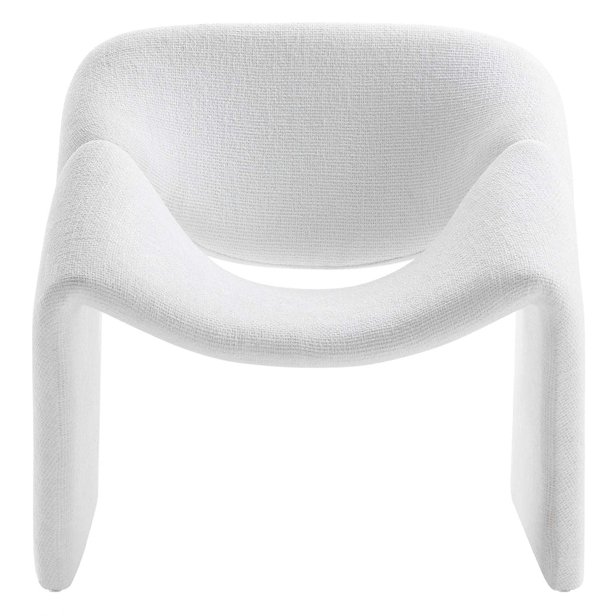 Noor Chenille Upholstered Accent Chair in Frost