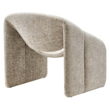 Noor Chenille Upholstered Accent Chair in Khaki