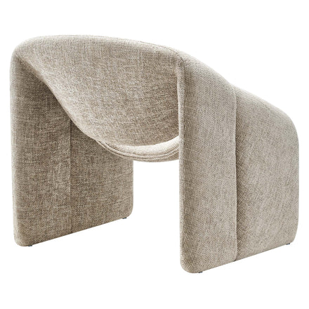 Vivi Chenille Upholstered Accent Chair in Khaki