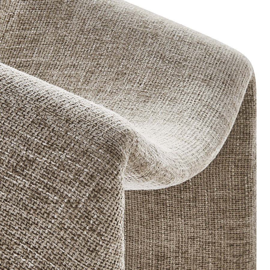 Noor Chenille Upholstered Accent Chair in Khaki
