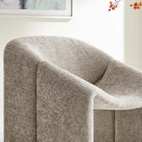 Noor Chenille Upholstered Accent Chair in Khaki