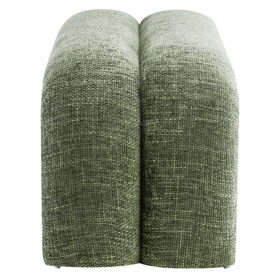 Jasper 50.5" Chenille Upholstered Accent Bench in Basil
