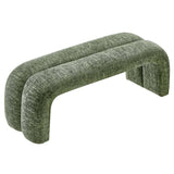 Jasper 50.5" Chenille Upholstered Accent Bench in Basil