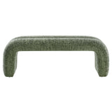 Jasper 50.5" Chenille Upholstered Accent Bench in Basil