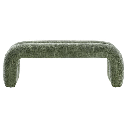 Dax 50.5" Chenille Upholstered Accent Bench by Furniture For America