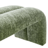Jasper 50.5" Chenille Upholstered Accent Bench in Basil