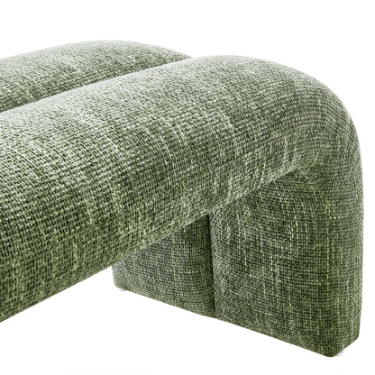 Dax 50.5" Chenille Upholstered Accent Bench by Furniture For America