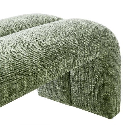 Dax 50.5" Chenille Upholstered Accent Bench in Basil