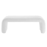 Jasper 50.5" Chenille Upholstered Accent Bench in Frost