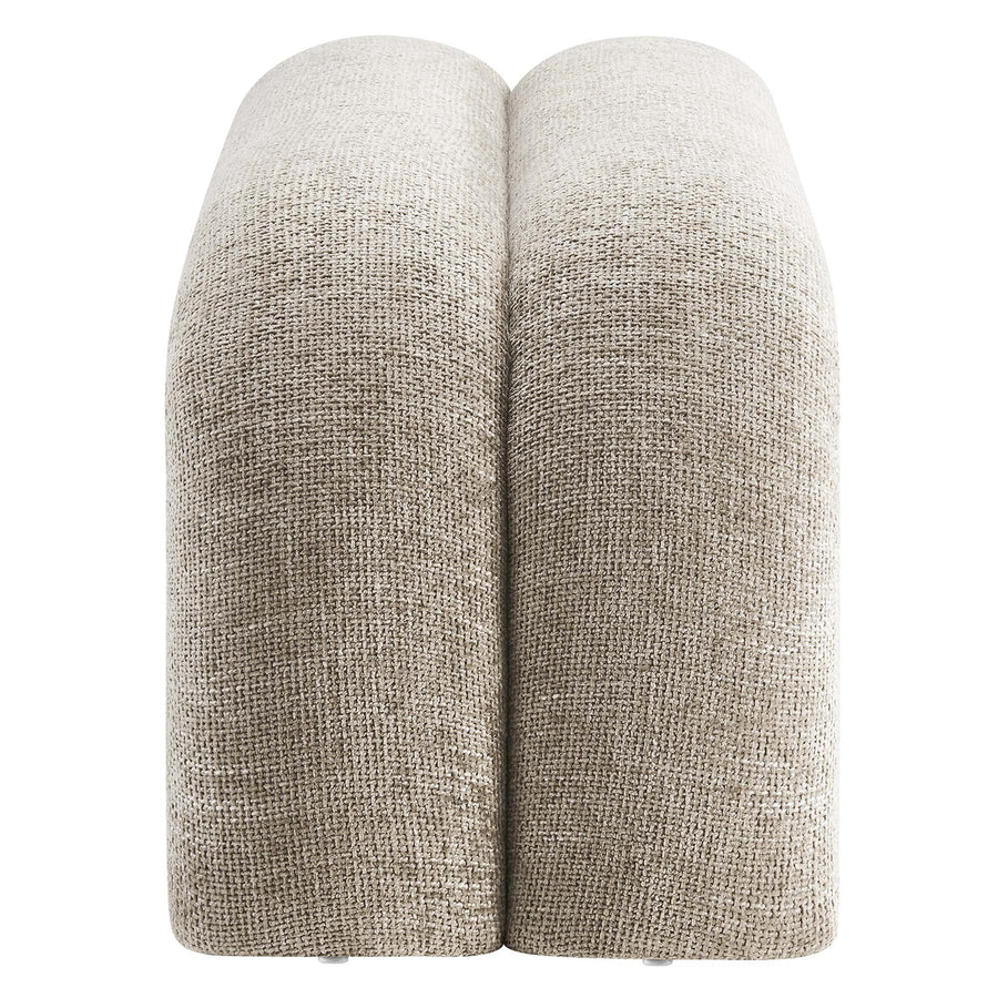 Jasper 50.5" Chenille Upholstered Accent Bench in Khaki