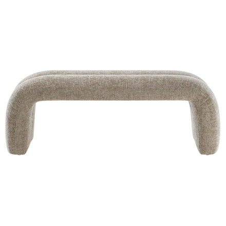Dax 50.5" Chenille Upholstered Accent Bench in Khaki