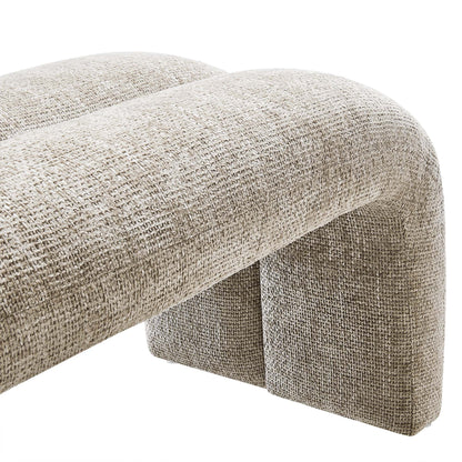 Dax 50.5" Chenille Upholstered Accent Bench by Furniture For America