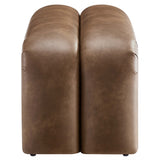 Jasper 50.5" Vegan Leather Upholstered Accent Bench in Brown