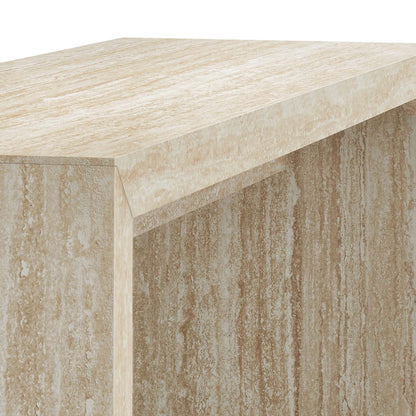 Mirella Faux Travertine Console Table by Furniture For America
