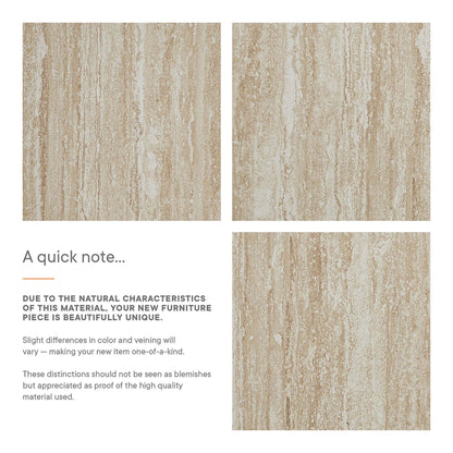 Mirella Faux Travertine Console Table by Furniture For America