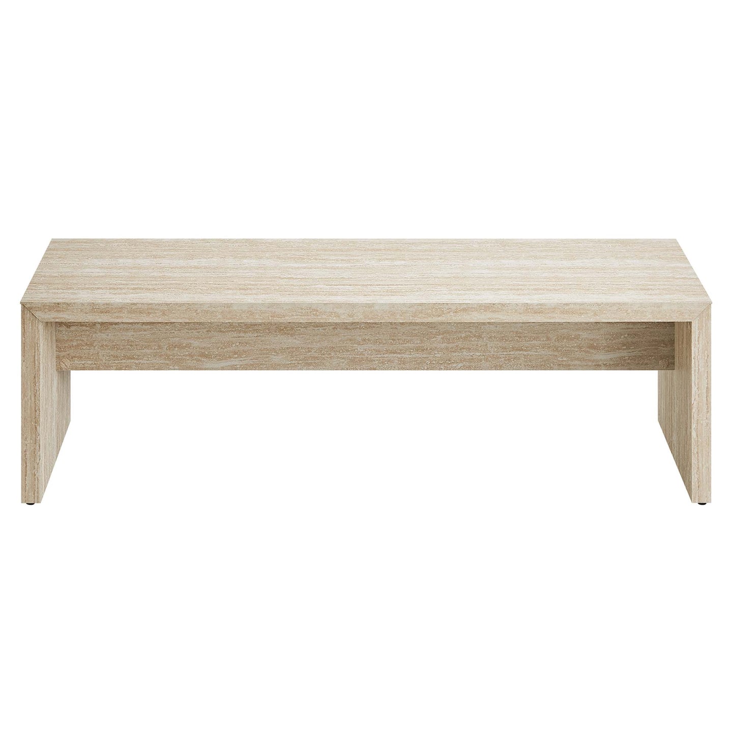 Mirella 62" Faux Travertine Long Bench by Furniture For America