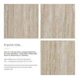 Damask 62" Faux Travertine Long Bench in Travertine