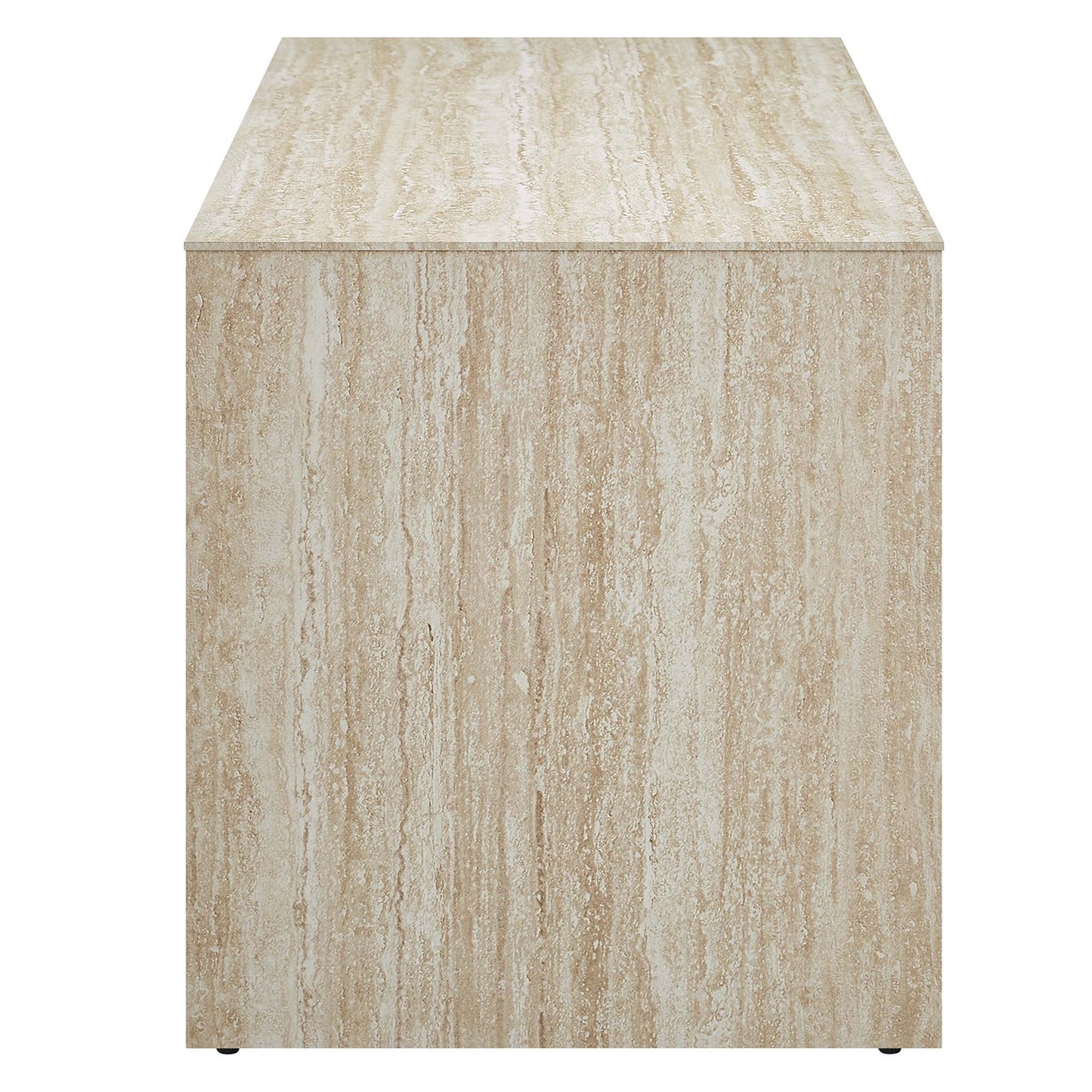 Mirella 53.5" Faux Travertine Bench by Furniture For America