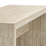 Damask 53.5" Faux Travertine Bench in Travertine