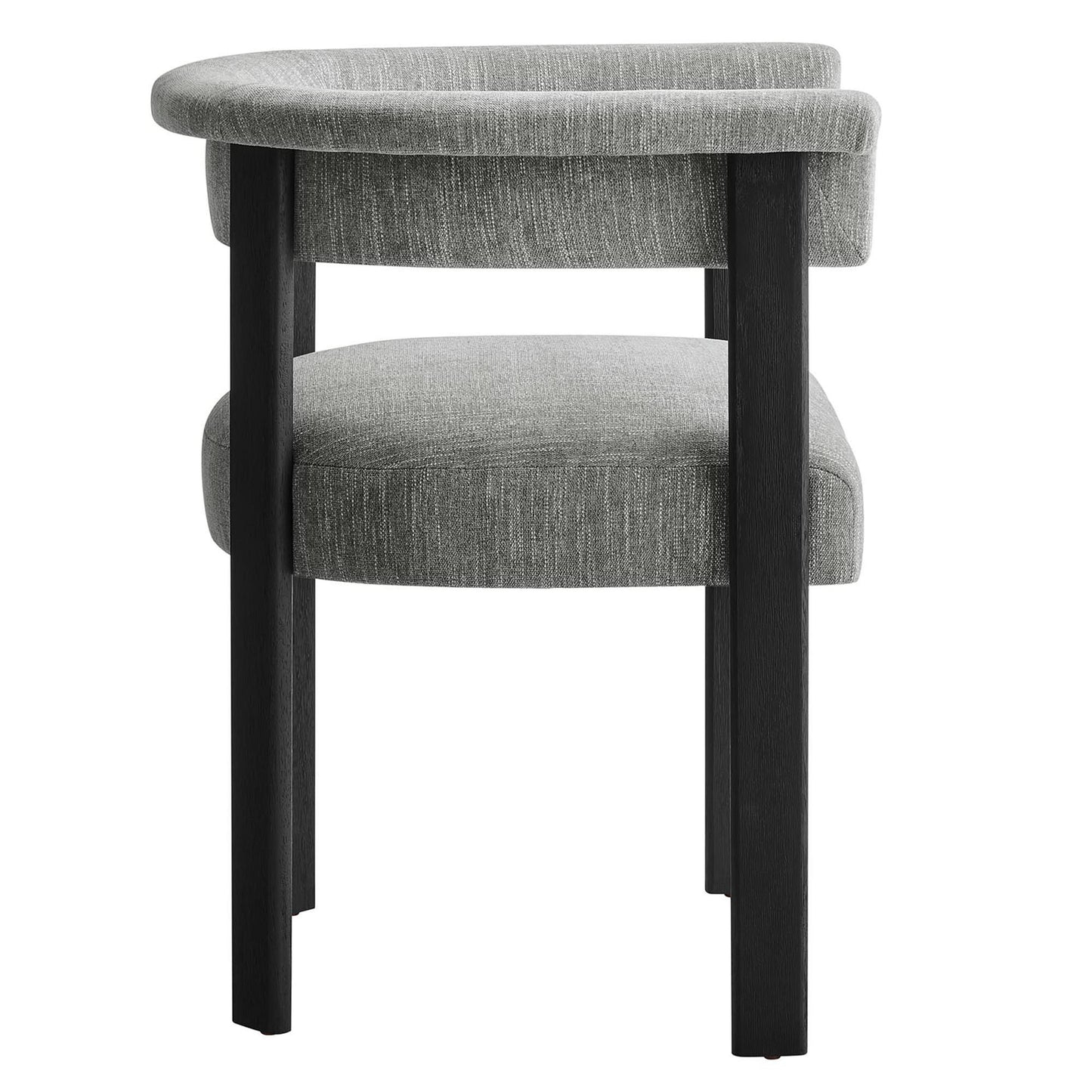 Imogen Fabric Upholstered Barrel Dining Chairs Set of 2 by Furniture For America