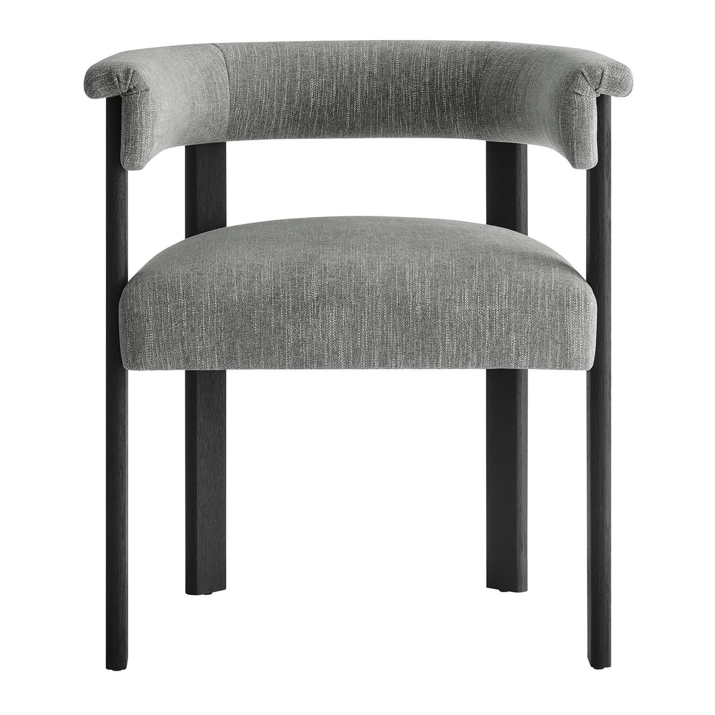 Imogen Fabric Upholstered Barrel Dining Chairs Set of 2 by Furniture For America