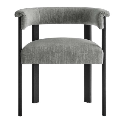 Imogen Fabric Upholstered Barrel Dining Chairs Set of 2 by Furniture For America