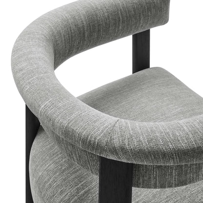Imogen Fabric Upholstered Barrel Dining Chairs Set of 2 by Furniture For America