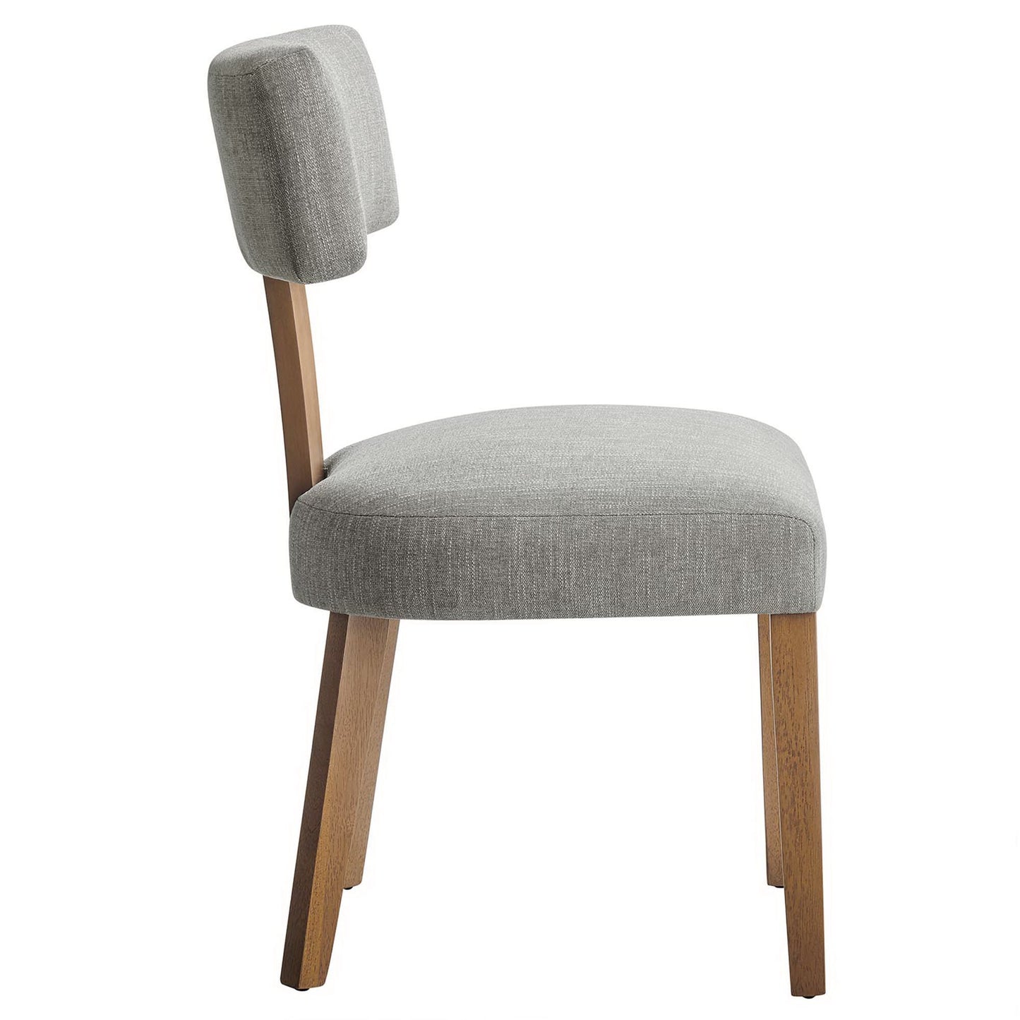 Sepulveda Fabric Upholstered Dining Chairs Set of 2 in Heathered Weave Wheat Deep Brown