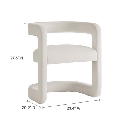 Winslow Barrel Performance Velvet Dining Chair by Furniture For America