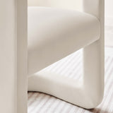 Sepia Barrel Performance Velvet Dining Chair in Alabaster