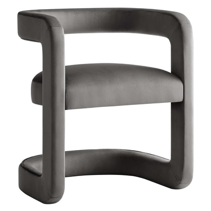 Winslow Performance Velvet Barrel Accent Chair by Furniture For America