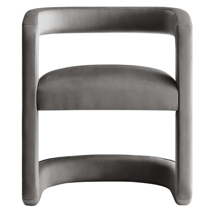 Winslow Performance Velvet Barrel Accent Chair by Furniture For America