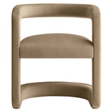 Sepia Performance Velvet Barrel Accent Chair in Taupe