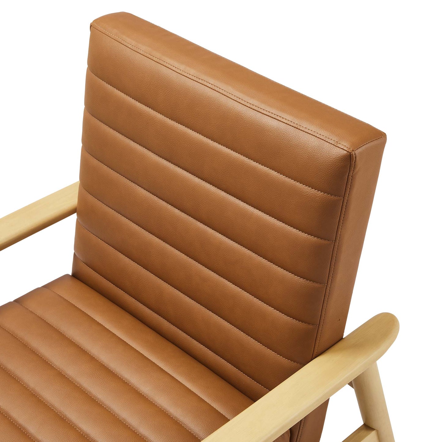 Jensen Vegan Leather Accent Chair by Furniture For America
