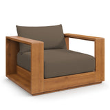 Aspen Outdoor Patio Acacia Wood Chair in Natural Cocoa