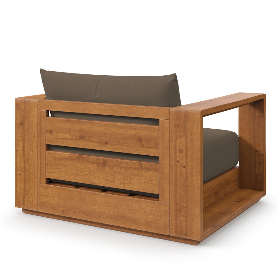 Aspen Outdoor Patio Acacia Wood Chair in Natural Cocoa