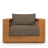 Aspen Outdoor Patio Acacia Wood Chair in Natural Cocoa