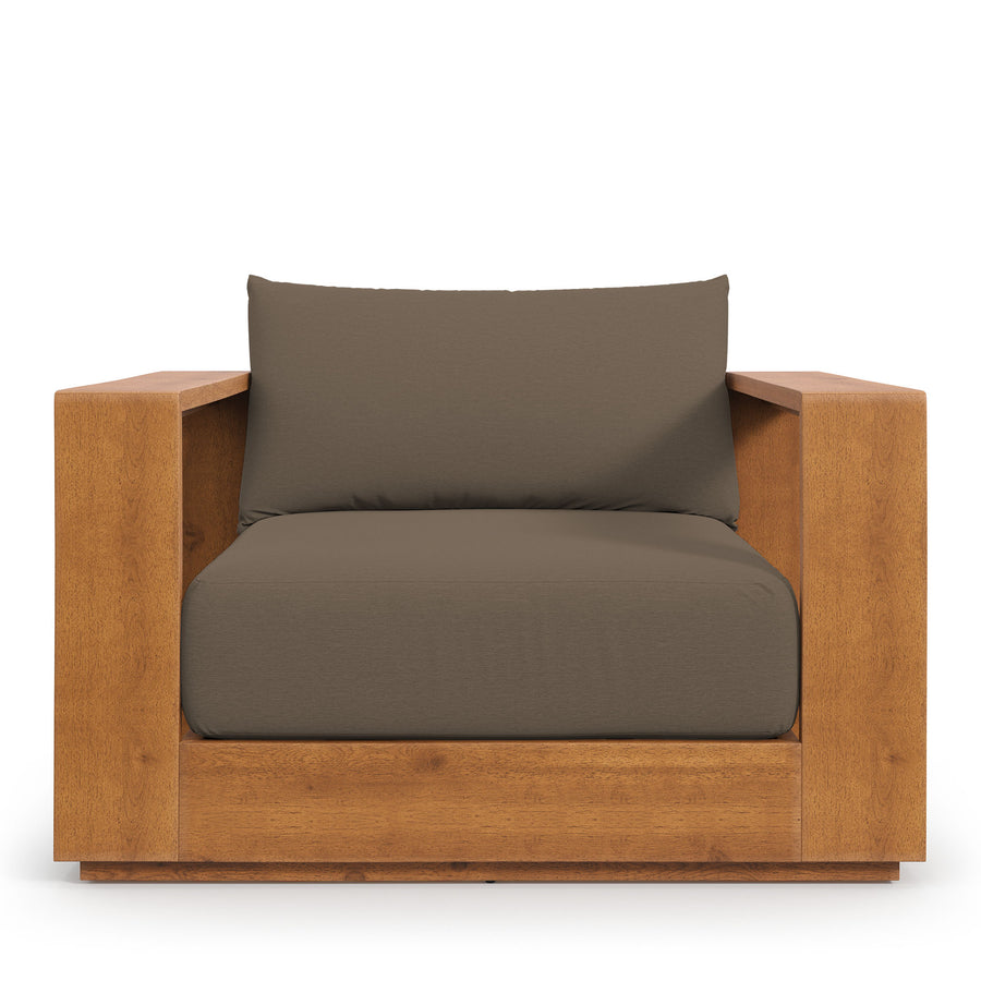 Aspen Outdoor Patio Acacia Wood Chair in Natural Cocoa