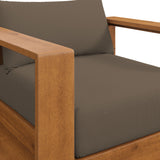 Aspen Outdoor Patio Acacia Wood Chair in Natural Cocoa
