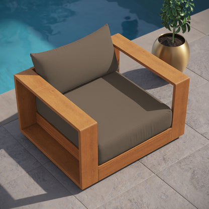 Tahoe Outdoor Patio Acacia Wood Chair by Furniture For America