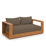 Aspen Acacia Wood Outdoor Patio Acacia Wood Loveseat in Natural Cocoa