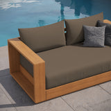 Aspen Acacia Wood Outdoor Patio Acacia Wood Loveseat in Natural Cocoa