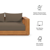 Aspen Acacia Wood Outdoor Patio Acacia Wood Loveseat in Natural Cocoa