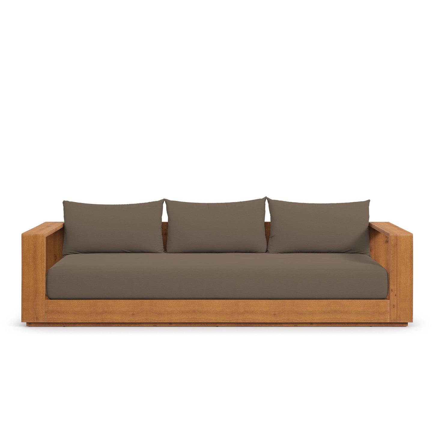 Tahoe Outdoor Patio Acacia Wood Sofa by Furniture For America