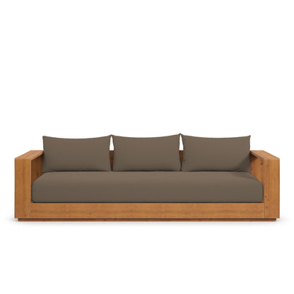 Tahoe Outdoor Patio Acacia Wood Sofa by Furniture For America