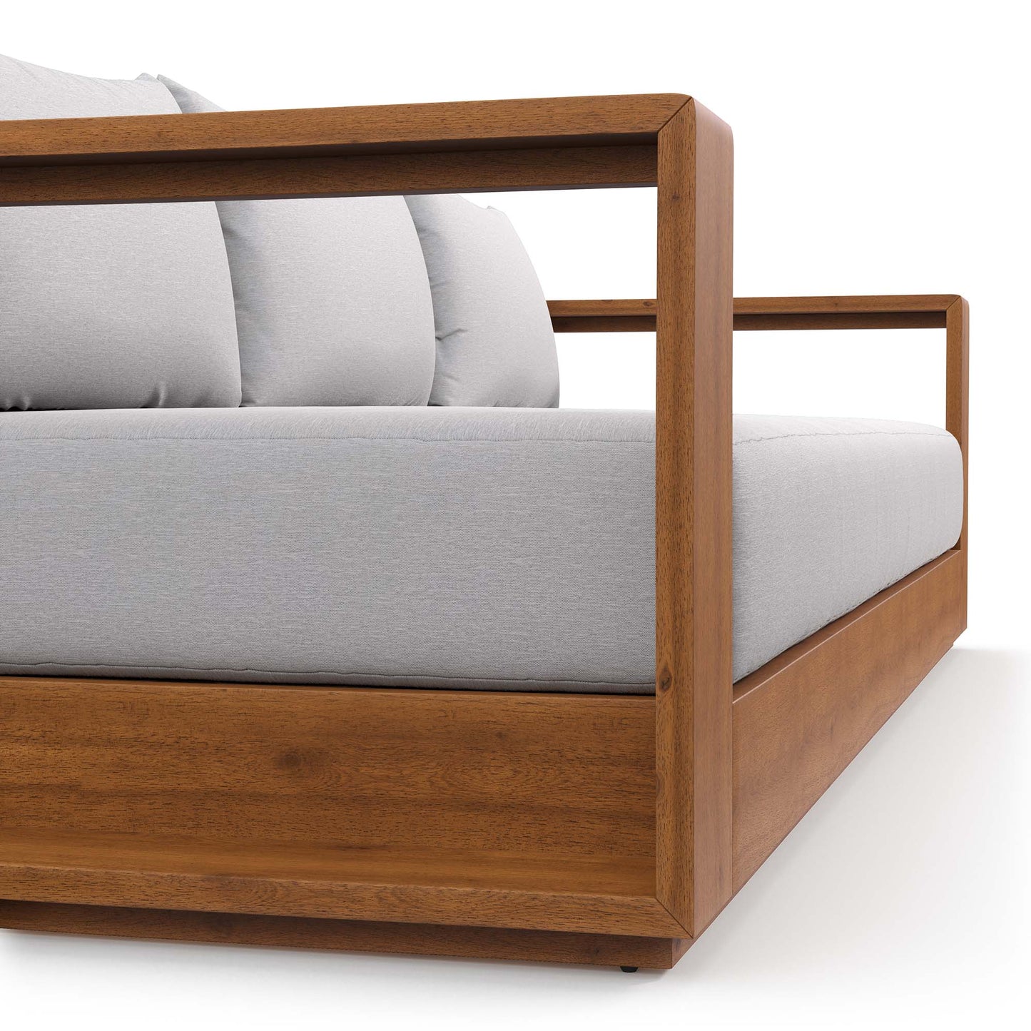 Tahoe Outdoor Patio Acacia Wood Sofa by Furniture For America