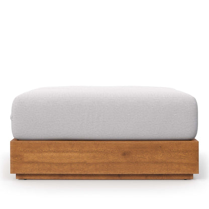 Tahoe Outdoor Patio Acacia Wood Ottoman by Furniture For America